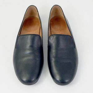 Gentle Souls Black Eugene Leather Smoking Flats Loafers size 5.5